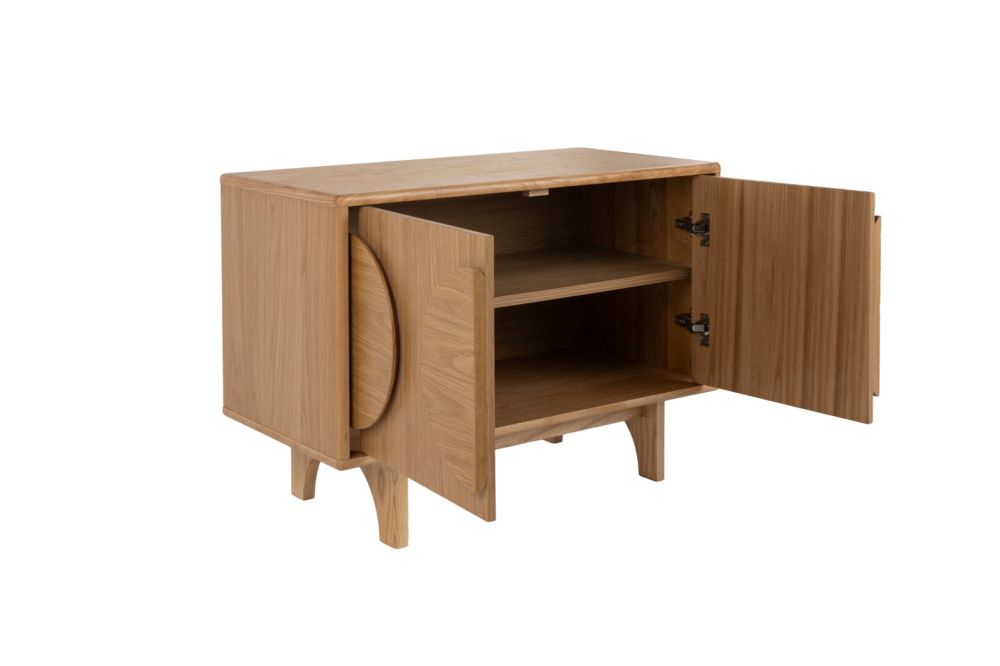 Zuiver Groove Natural Oak Wood Sideboard | 2 Doors